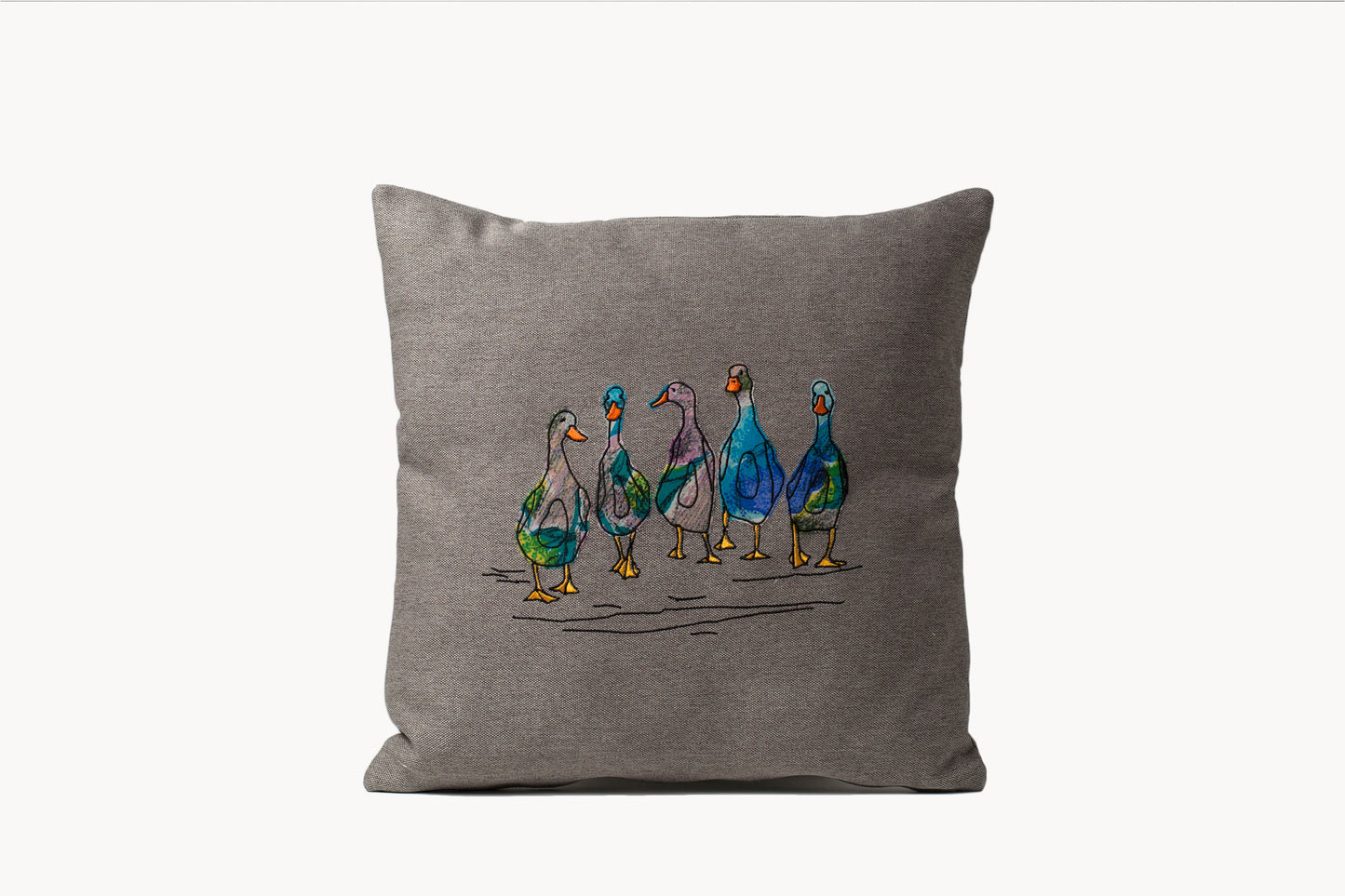 Geese cushion cover, Birthday gift for goose fan, Pillow cover for duck owner, Goose cushion décor, Duck sofa throw, Duckling cushion