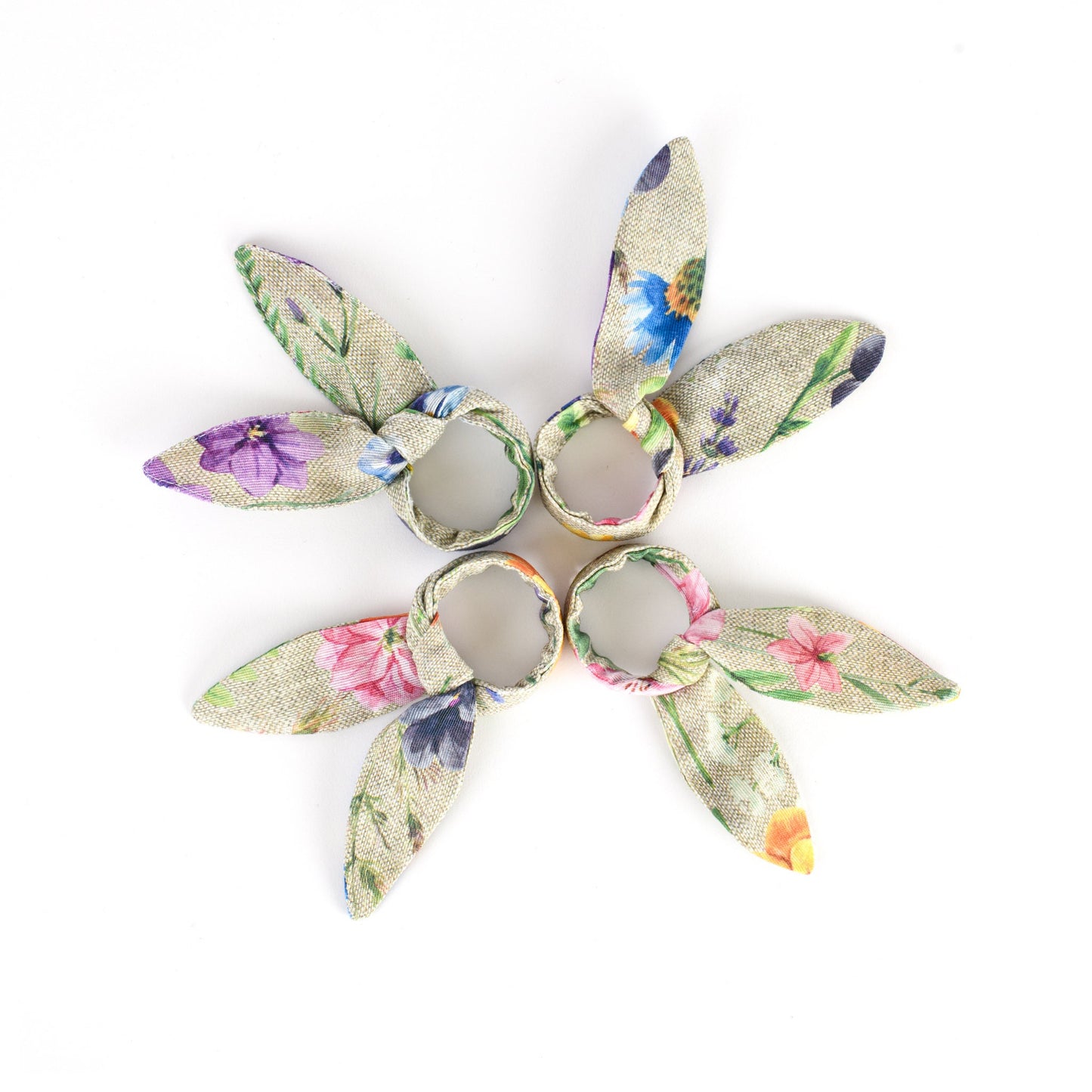 Napkin ring, Fabric cloth holder, Cute napkin rings with flowers, Floral napkin rings, Adjustable napkin rings