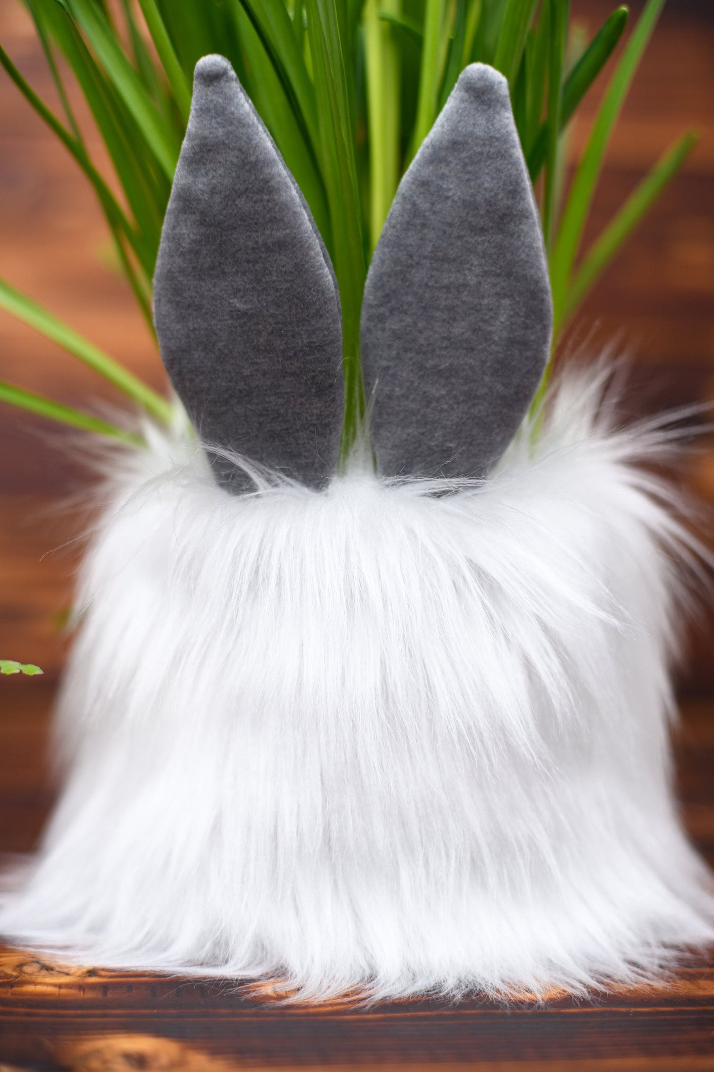 Easter fabric basket table decorations, Cute reusable fur Easter bunny egg basket