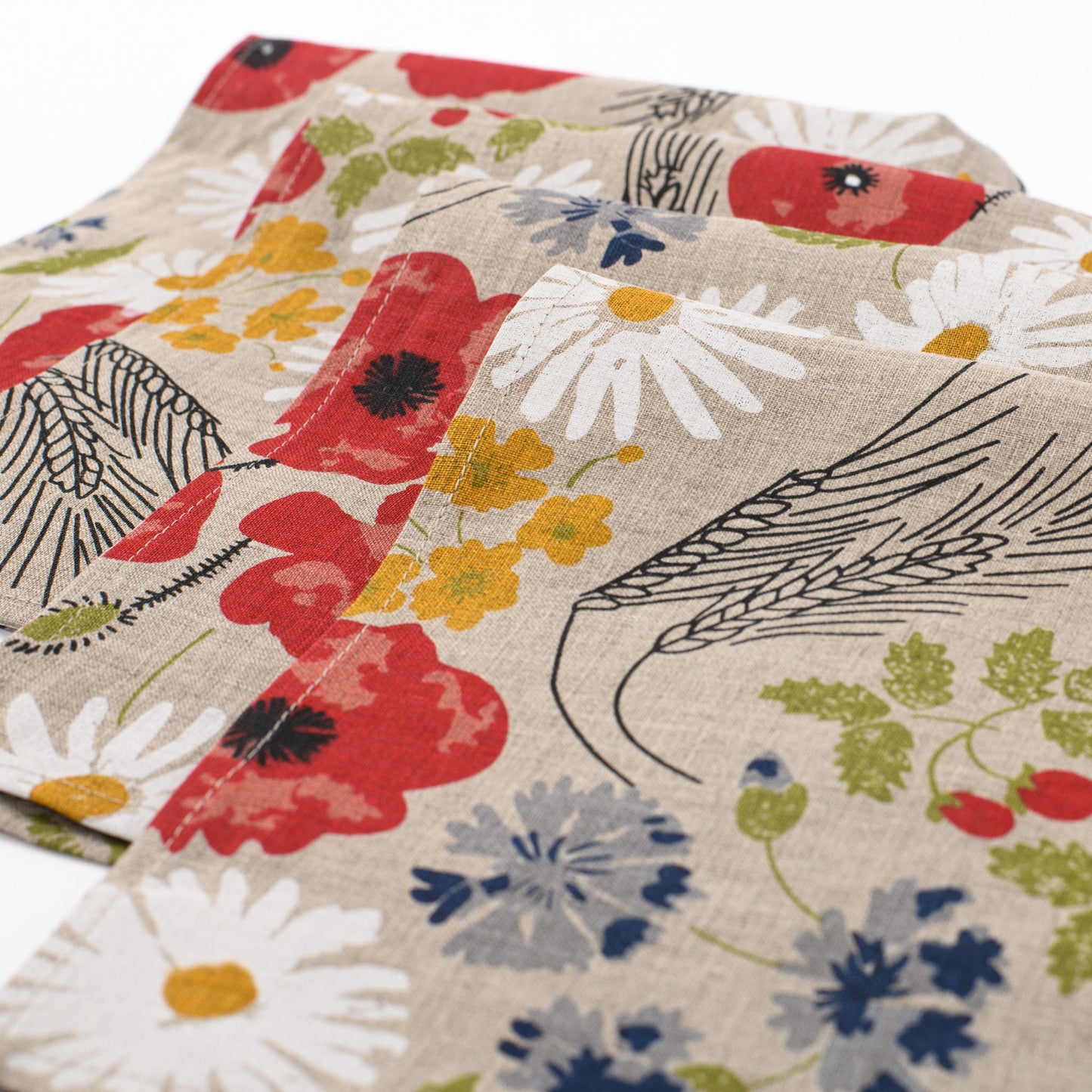 Poppy flower dinner napkins, Mother's Day table linen, Nana Mother's day gift set, Floral table decorations, Birthday festive napkins