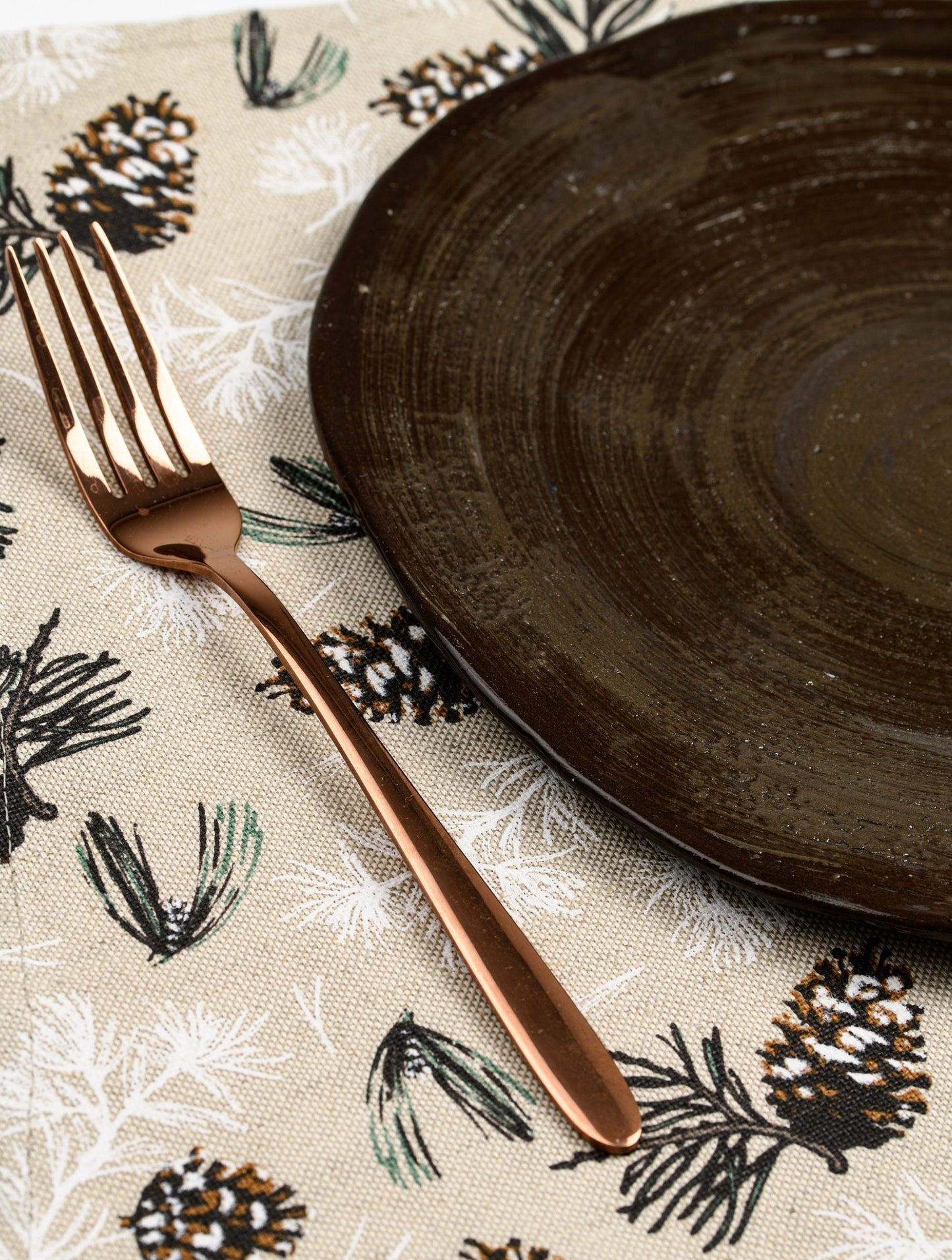 Christmas placemat set of 2 4 6 8 10, Pinecone placemats for dinning table, Pine tree placemats rectangle, Country Christmas table toppers