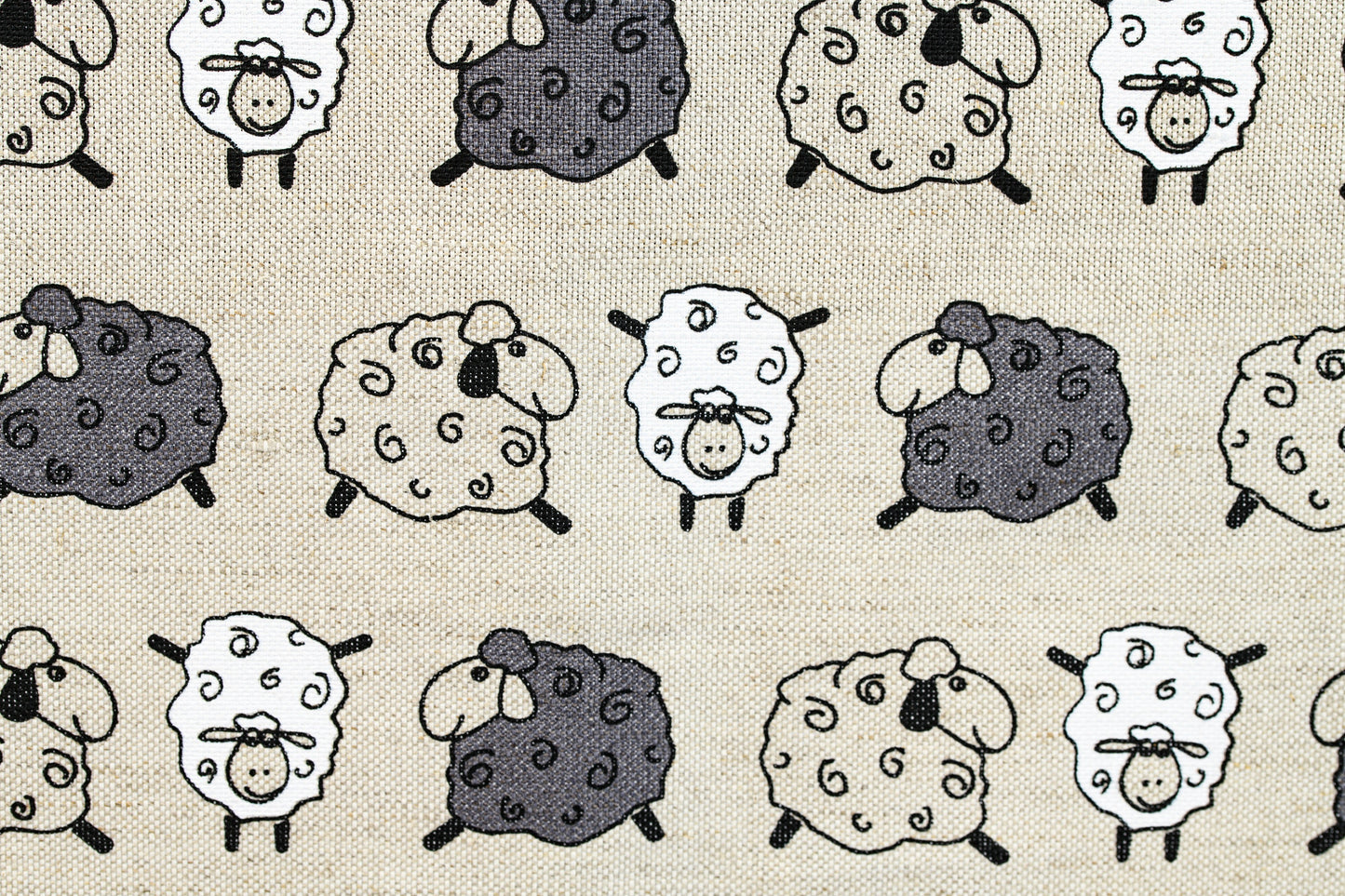 Fabric placemat set of 2 3 4 5 6, Sheep placemats for round table, Reversible linen wedges, Cute Sheep table linen, Sheep fan gift