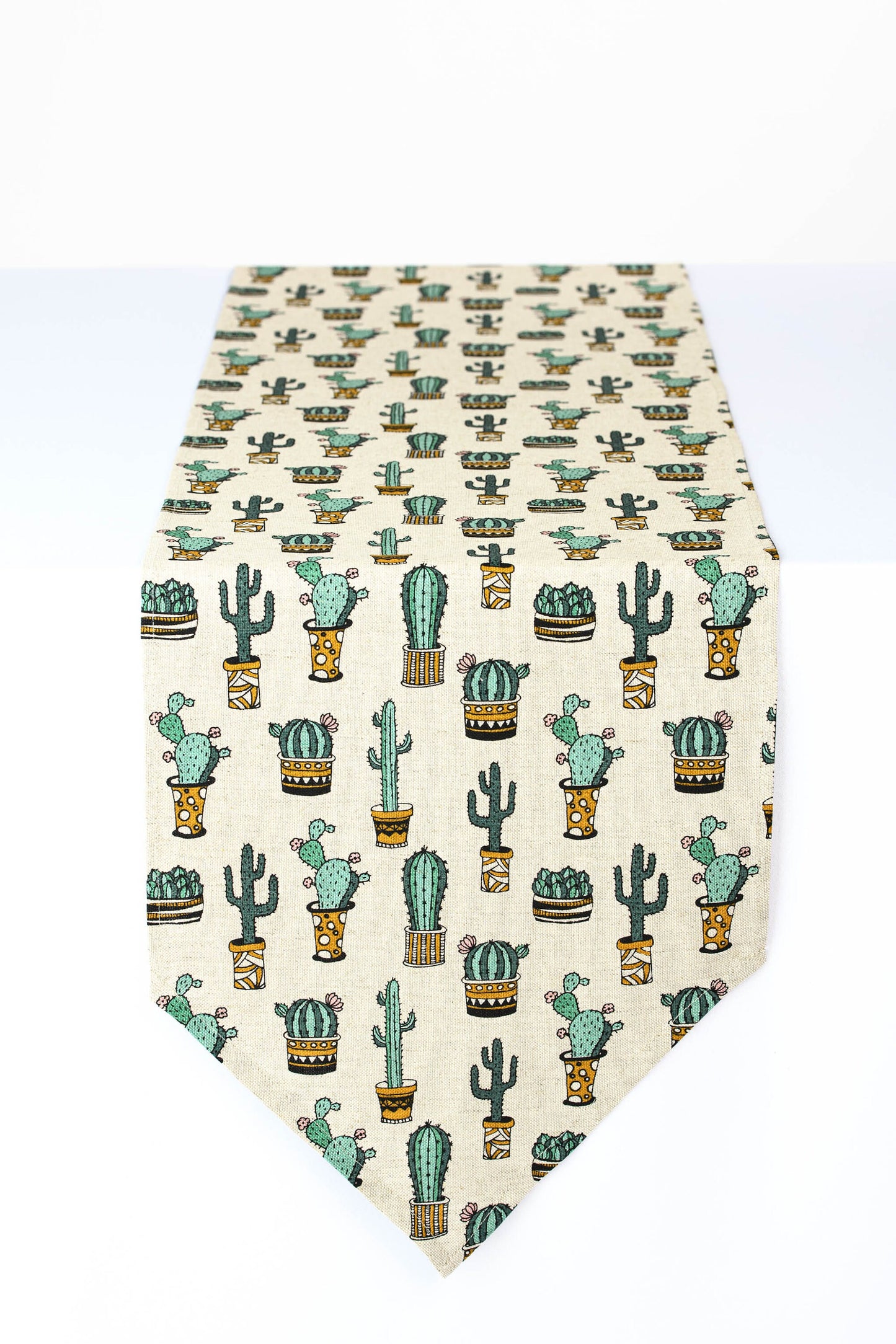 Cactus table runner, Cactus kitchen decoration