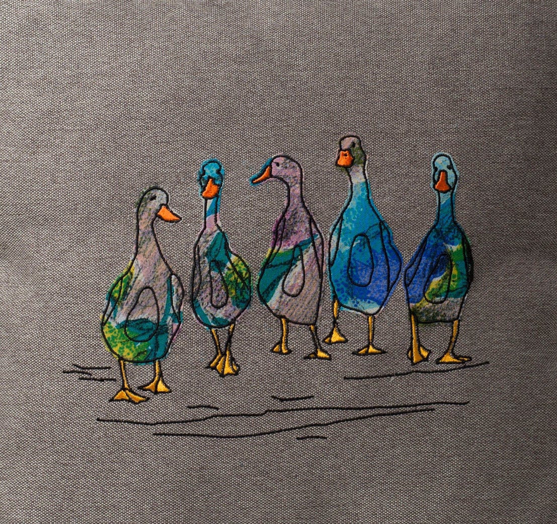 Geese cushion cover, Birthday gift for goose fan, Pillow cover for duck owner, Goose cushion décor, Duck sofa throw, Duckling cushion