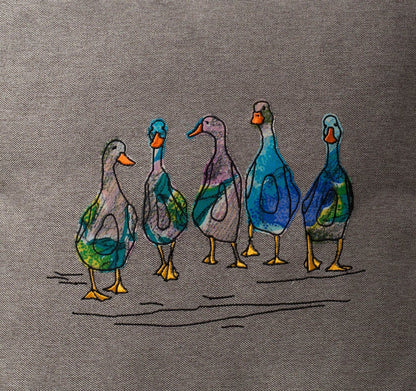 Geese cushion cover, Birthday gift for goose fan, Pillow cover for duck owner, Goose cushion décor, Duck sofa throw, Duckling cushion