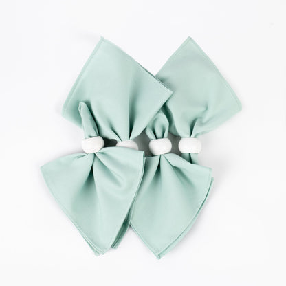Mint napkins, Monogrammed pastel table cloth, Personalized napkins with name, Embroidered napkins