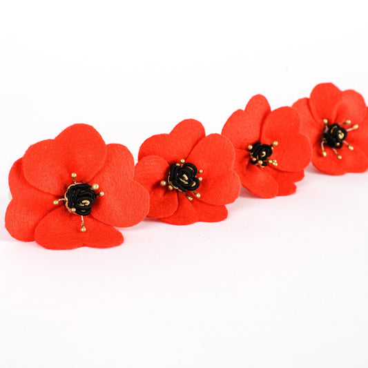 Poppy flower napkin ring, Red napkin ring, Mother's Day table decoration, Napkin décor, Nana Mother's day gift, Festive dinner napkin holder