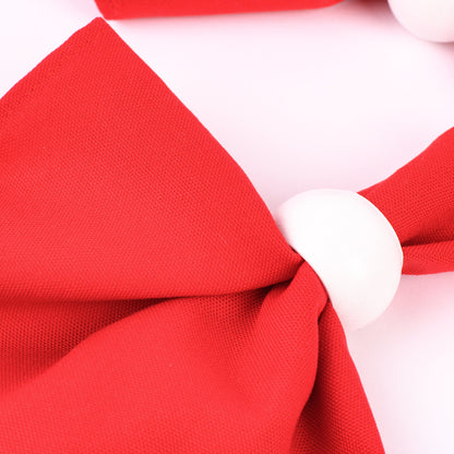 Red personalized napkins, Red fabric napkins, Customized red table décor, Embroidered red napkins, Red serviettes with name