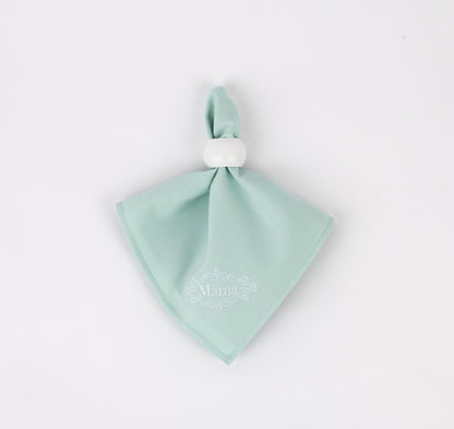 Mint napkins, Monogrammed pastel table cloth, Personalized napkins with name, Embroidered napkins