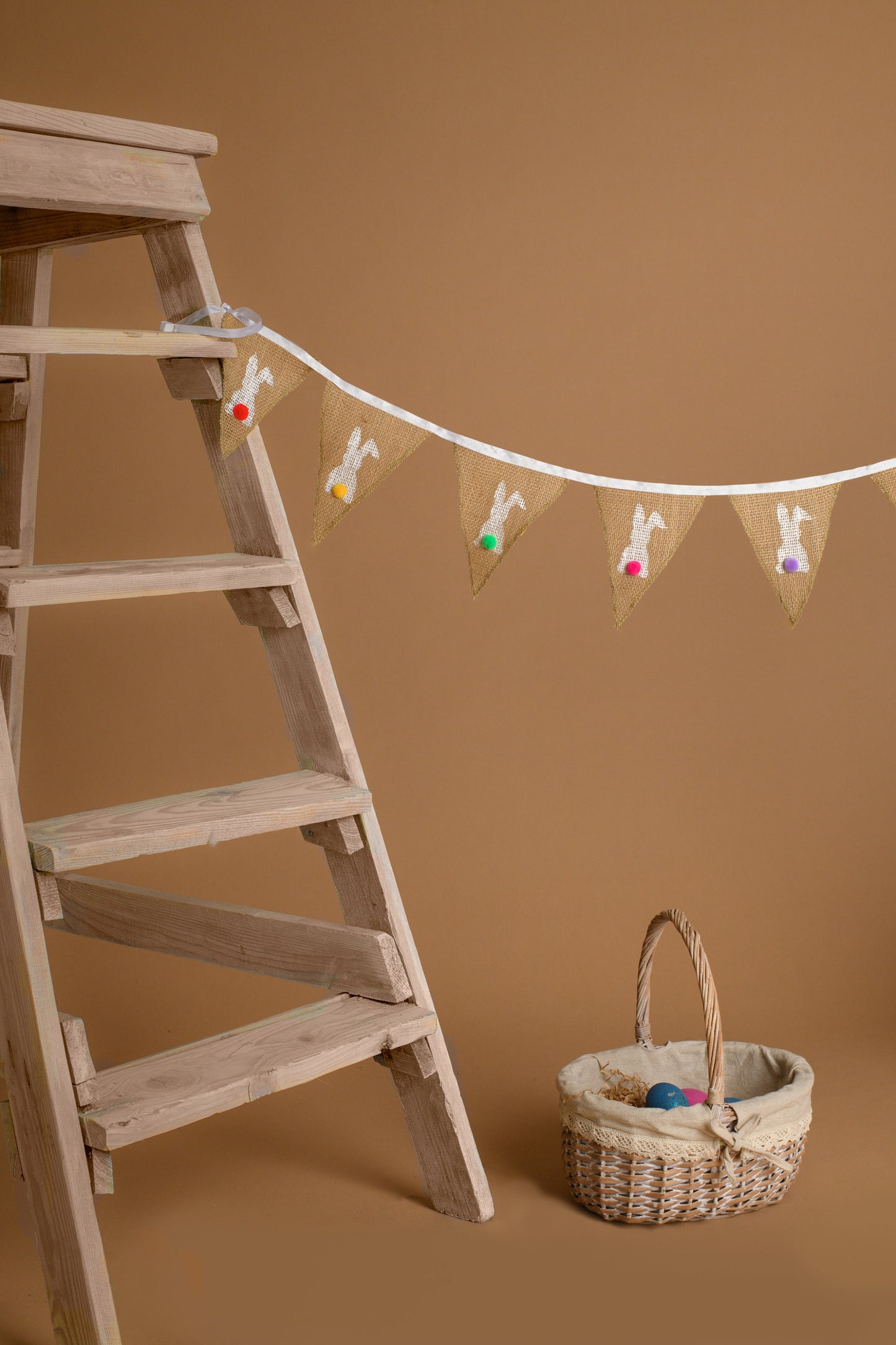 Easter bunny bunting, Easter rainbow bunny garland, Baby shower cute rabbit wall décor, Nursery spring décor