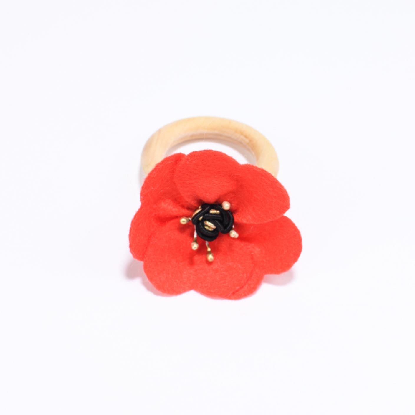 Poppy flower napkin ring, Red napkin ring, Mother's Day table decoration, Napkin décor, Nana Mother's day gift, Festive dinner napkin holder
