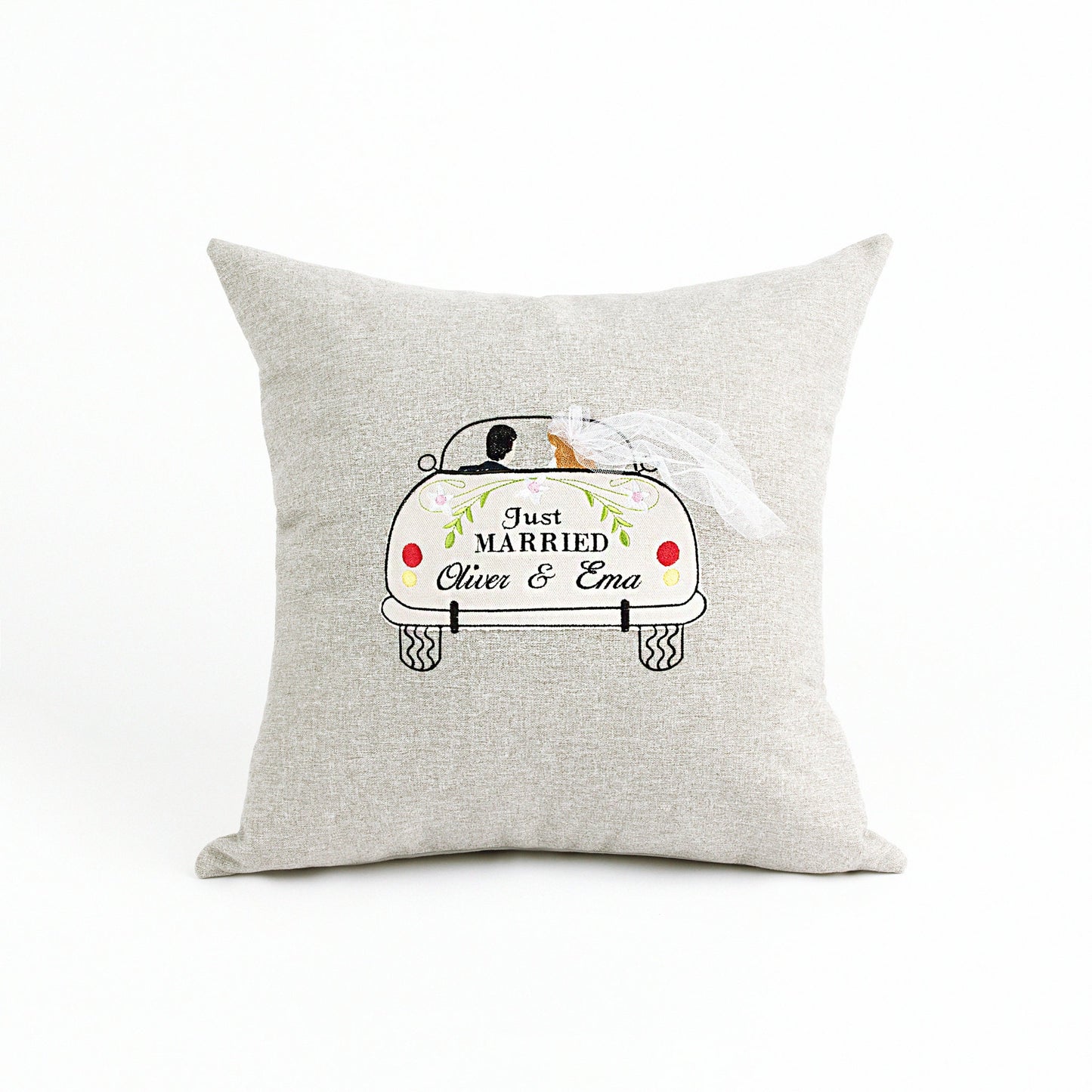 Wedding gift for couple, Personalized cushion Mr & Mrs, Wedding anniversary gift, Just Married cushion cover, Personalized wedding pillow