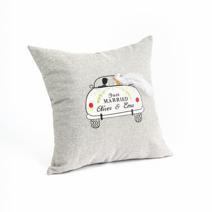 Wedding gift money for newlyweds, Personalized money on cushion present, Creative gift idea for wedding money, Honeymoon money gift idea