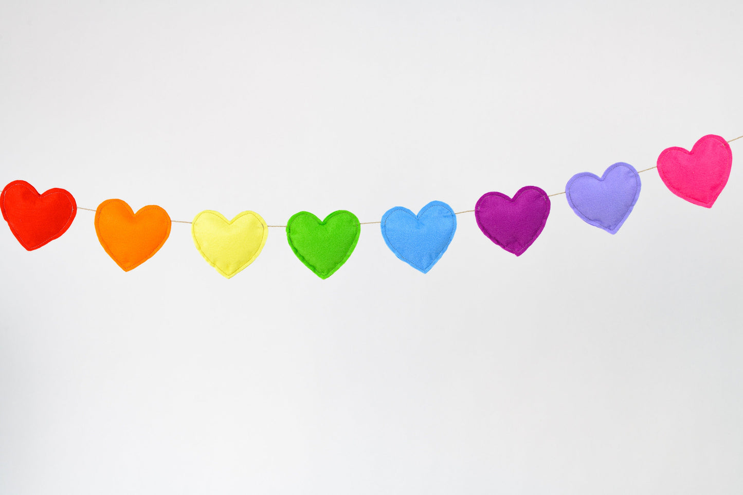 Heart garland, Rainbow heart bunting banner, Nursery décor, Baby shower bunting, Rainbow wall décor, Heart bedroom art, Rainbow wall hanging