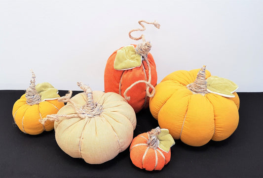 Fabric pumpkin set of 6