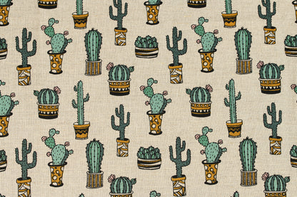 Cactus placemat set of 2 4 6 8, Christmas gift for cactus fan, Green cactus placemat, Cactus print table topper, Cactus kitchen dining décor