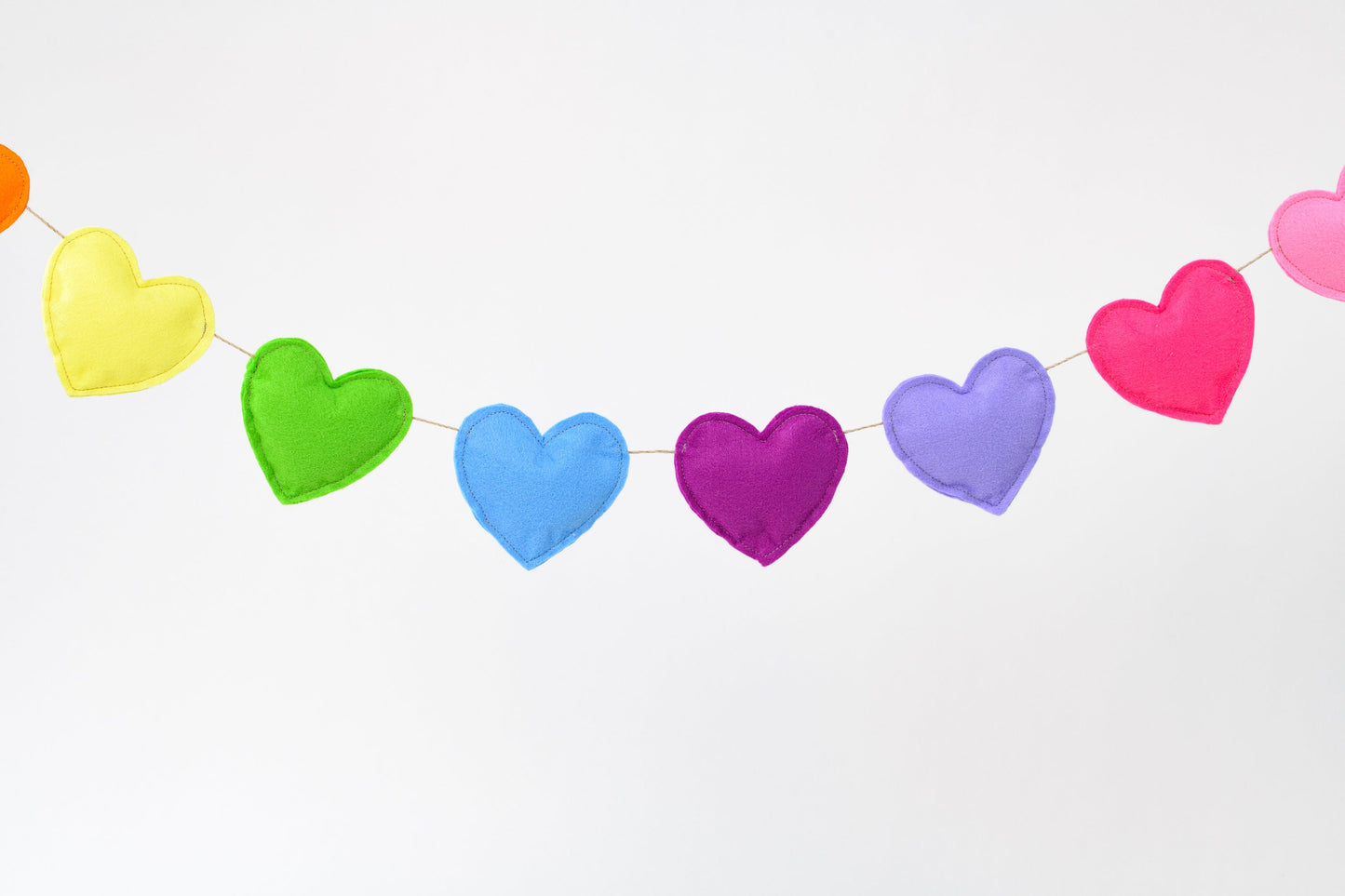 Heart garland, Rainbow heart bunting banner, Nursery décor, Baby shower bunting, Rainbow wall décor, Heart bedroom art, Rainbow wall hanging