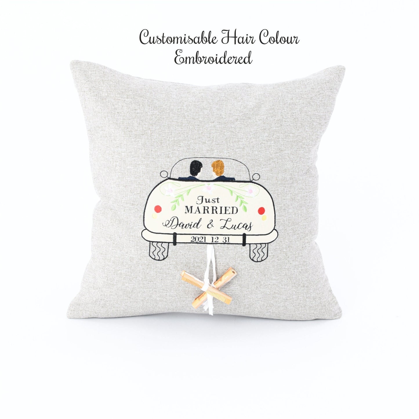 Gay wedding money gift, Personalized gay wedding cushion, Honeymoon money gift idea for gay, Customized Mr & Mr present