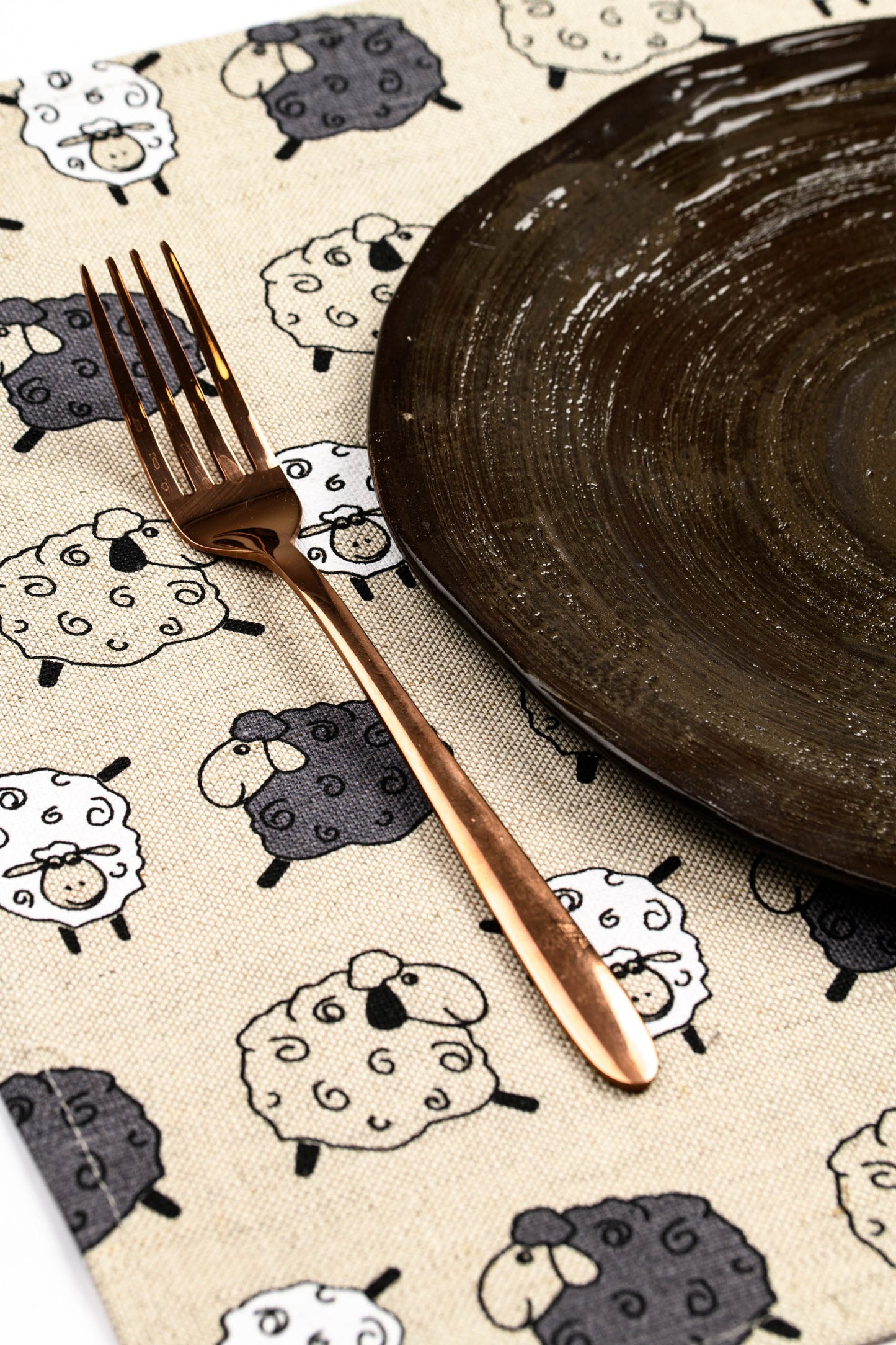 Sheep placemat set of 2 4 6 8 10, Sheep placemats for dinning table, Christmas gift for ewe owner, Sheep table toppers, Shepherd gift idea