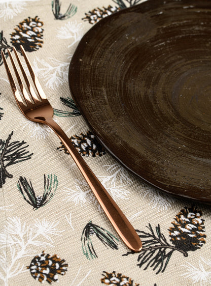 Christmas placemat set of 2 4 6 8 10, Pinecone placemats for dinning table, Pine tree placemats rectangle, Country Christmas table toppers