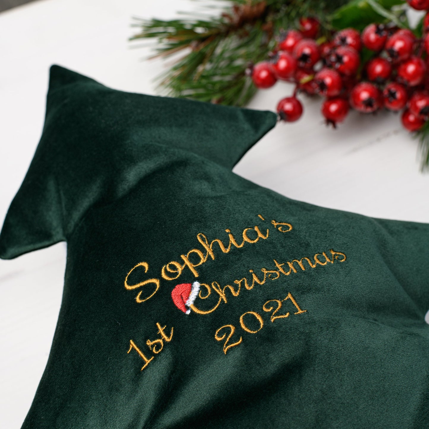 First Christmas personalized cushion, Baby's first Christmas keepsake gift, 1st Christmas present, 1st Christmas together
