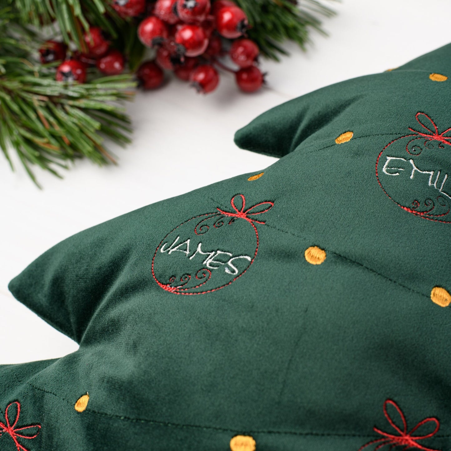 Personalised Christmas cushion * Christmas keepsake family gift * Christmas tree cushion with family names * Christmas gift for mom nana dad
