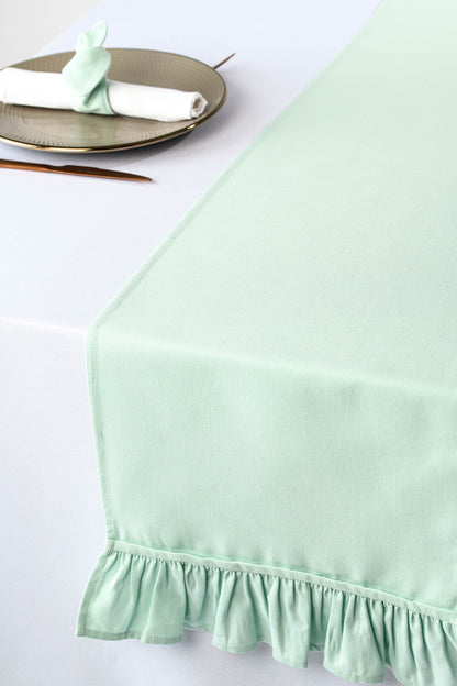 Pale teal reusable napkin ring, Light teal fabric cloth holder, Adjustable mint cotton napkin ring, Teal wedding table decorations