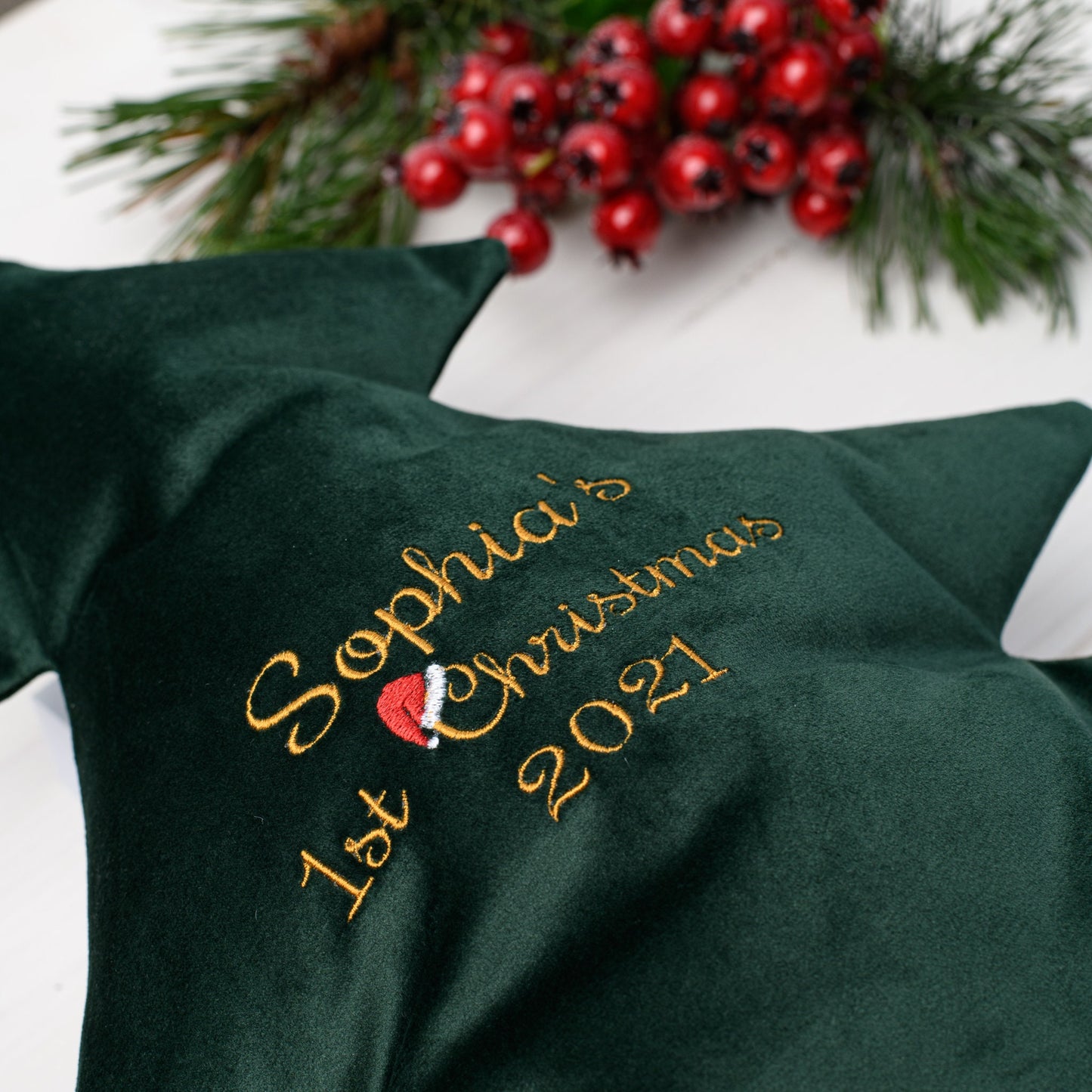 First Christmas personalized cushion, Baby's first Christmas keepsake gift, 1st Christmas present, 1st Christmas together