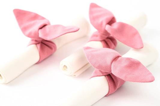 Pink napkin ring, Fabric pastel pink cloth holder, Pink wedding napkin decorations
