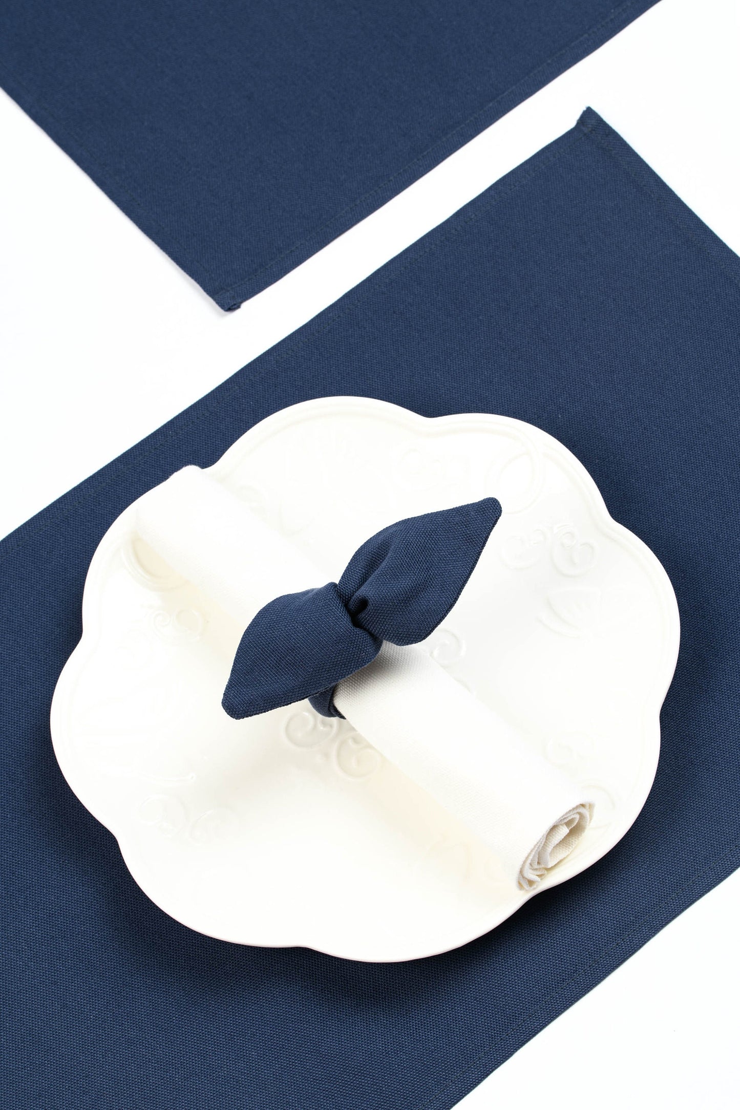 Navy blue linen placemats, Dark blue table topper, Blue linen table cover,  Dinner placemats, Blue linen table decoration, Navy blue wedding