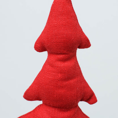 Red Christmas tree set of 3,  Decorative fabric freestanding Xmas trees, Christmas table decorations