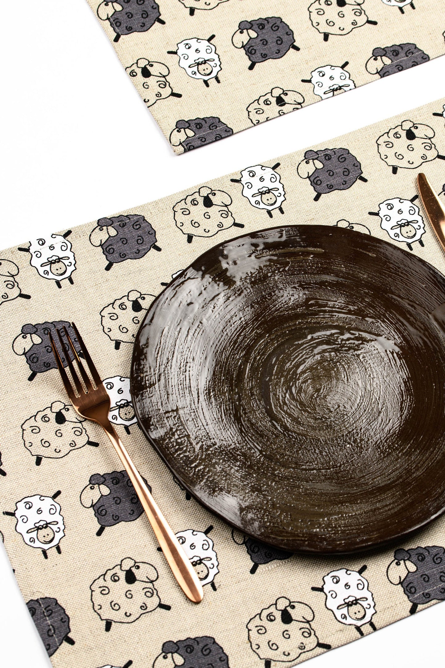 Sheep placemat set of 2 4 6 8 10, Sheep placemats for dinning table, Christmas gift for ewe owner, Sheep table toppers, Shepherd gift idea