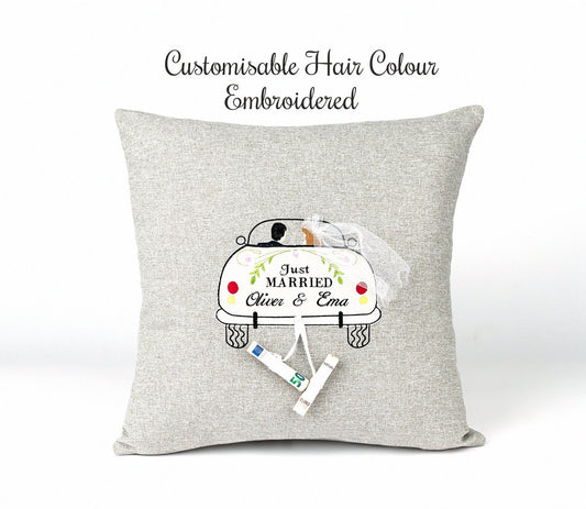 Wedding gift money for newlyweds, Personalized money on cushion present, Creative gift idea for wedding money, Honeymoon money gift idea