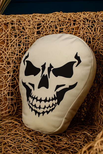 Skull shaped pillow, Halloween sofa decorations, Gothic cushion