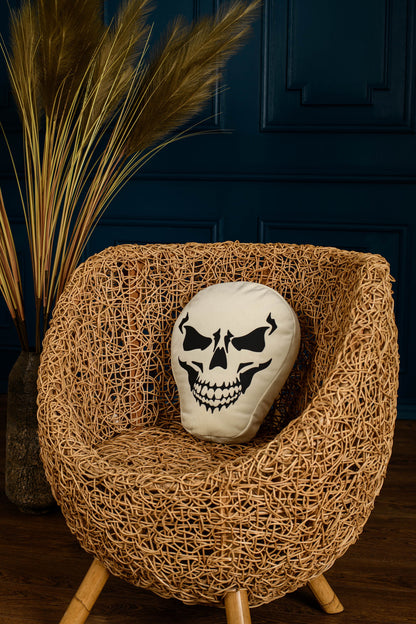 Skull shaped pillow, Halloween sofa decorations, Gothic cushion