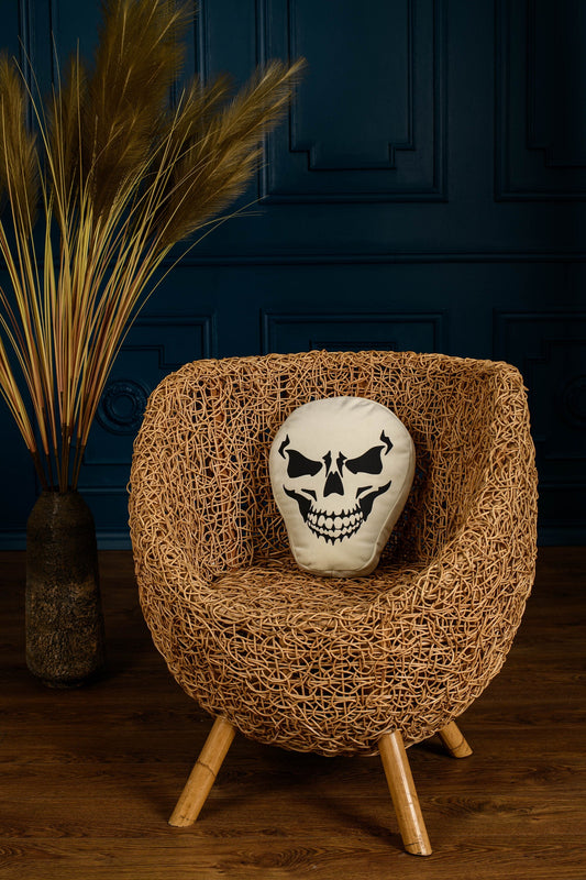 Skull shaped pillow, Halloween sofa decorations, Gothic cushion