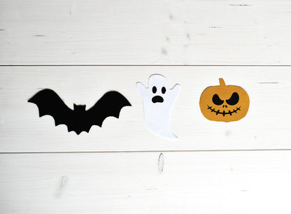 Spooky bat and pumpkin bunting for Halloween