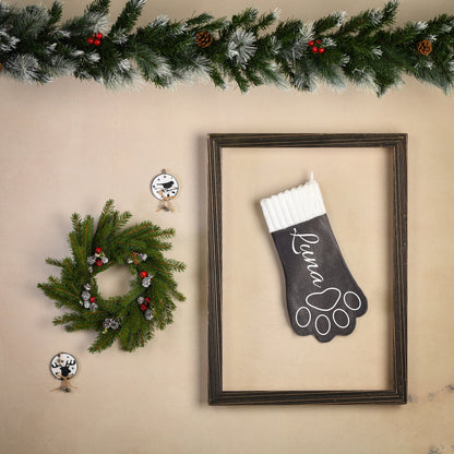 Dog stocking, Personalized Christmas pet stocking, Velvet bone stocking