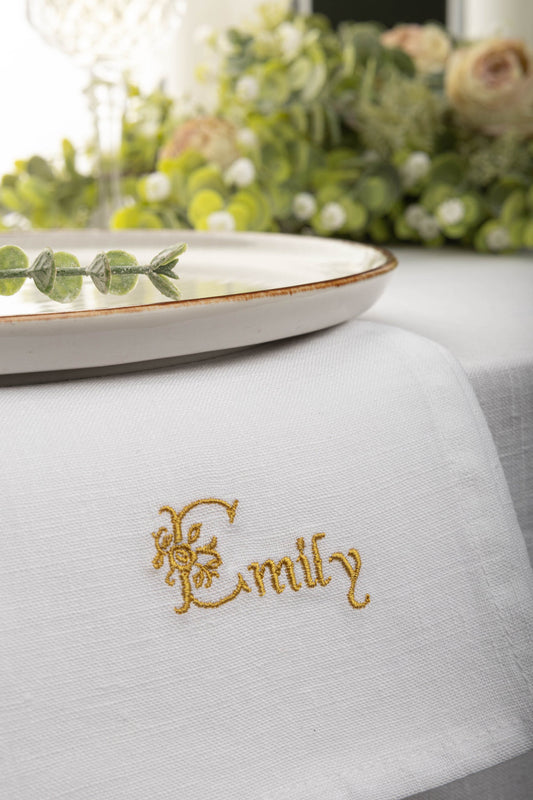 Embroidered Napkin With Name