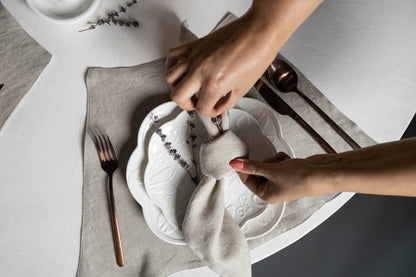 Natural linen napkins