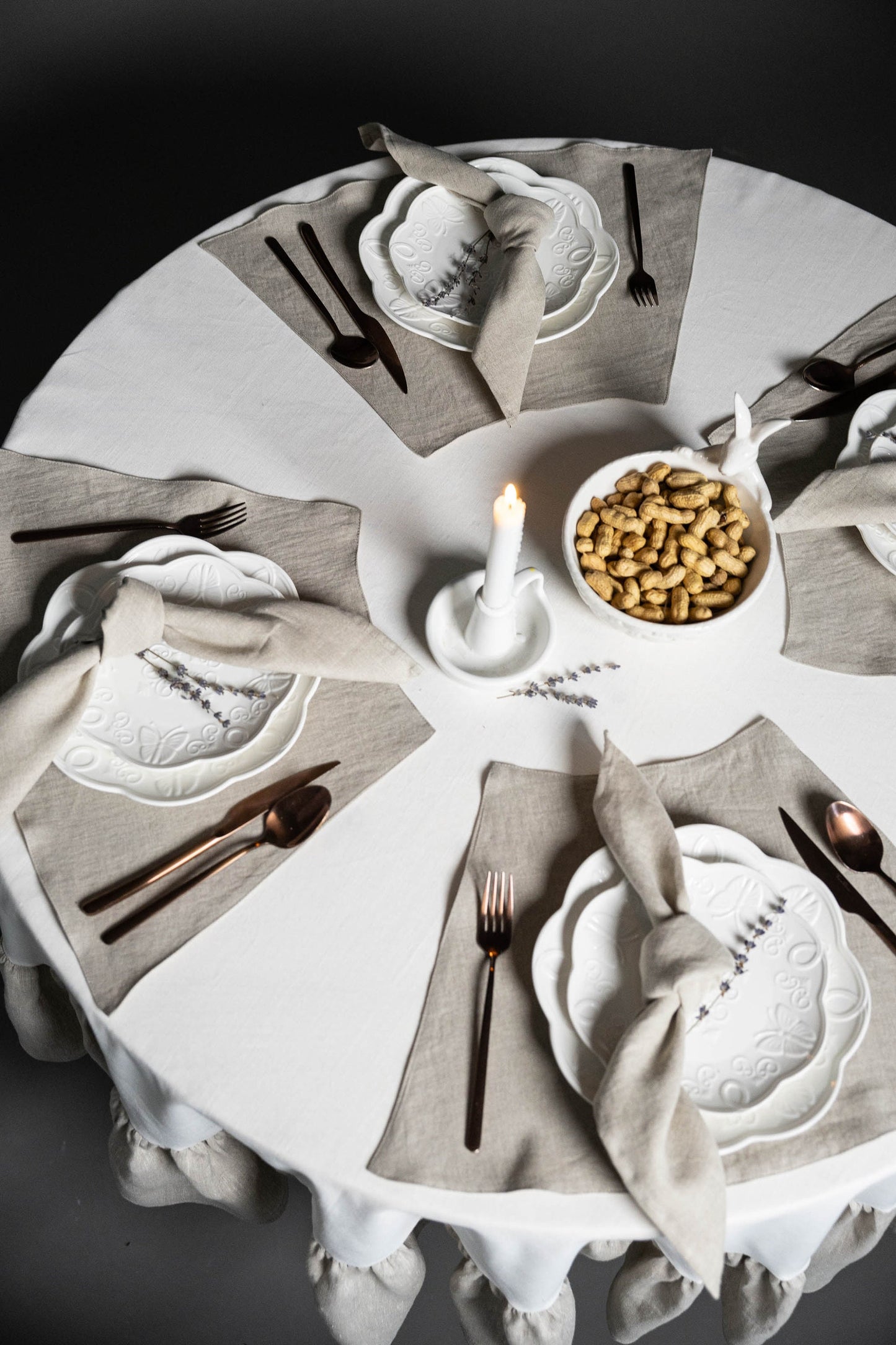 Natural linen napkins