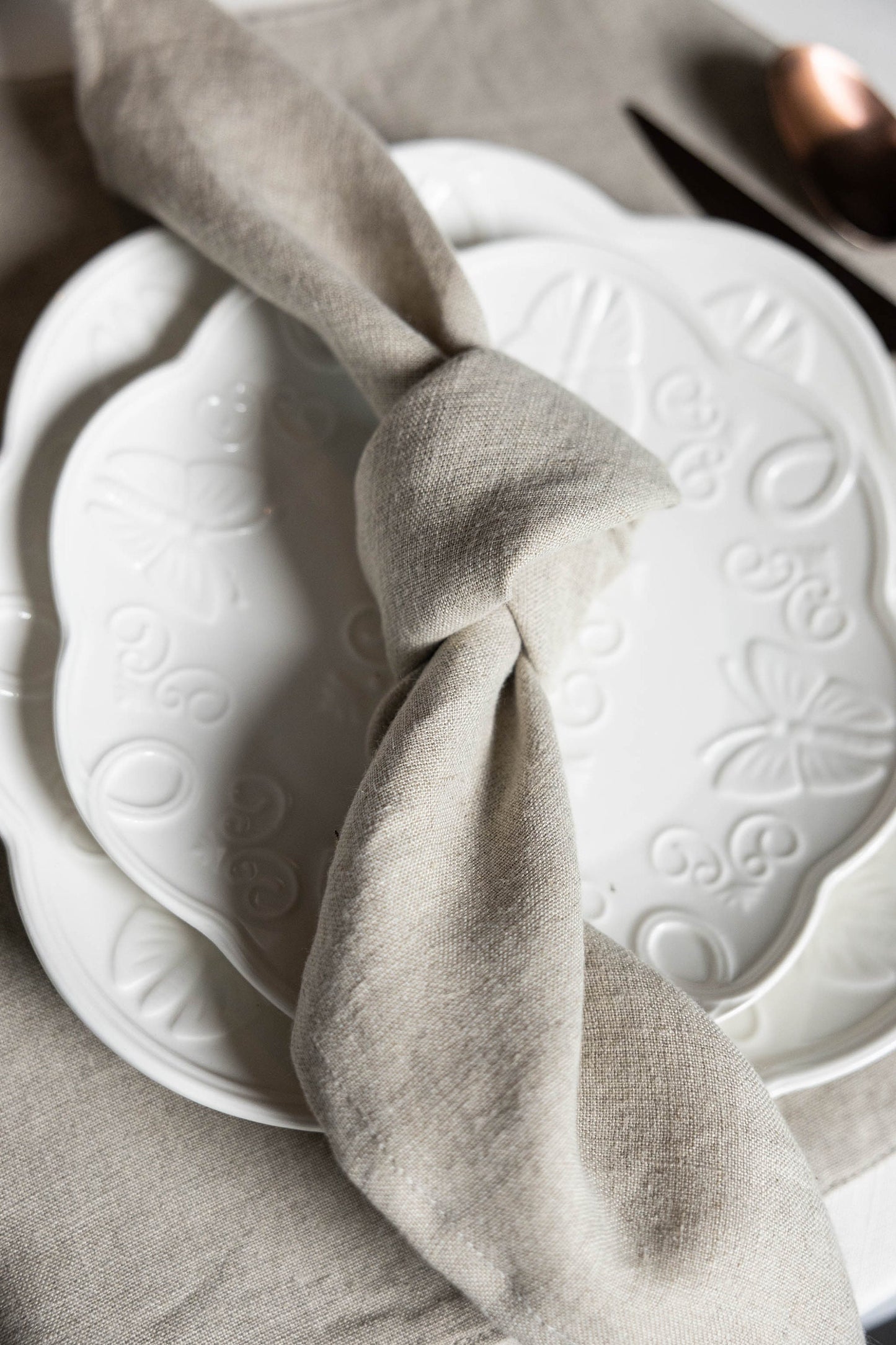 Natural linen napkins