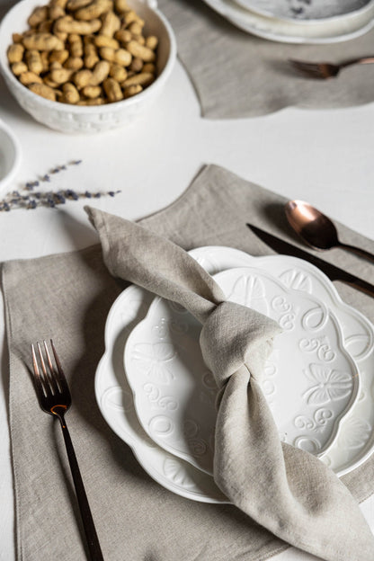 Natural linen napkins