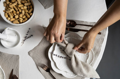 Natural linen napkins